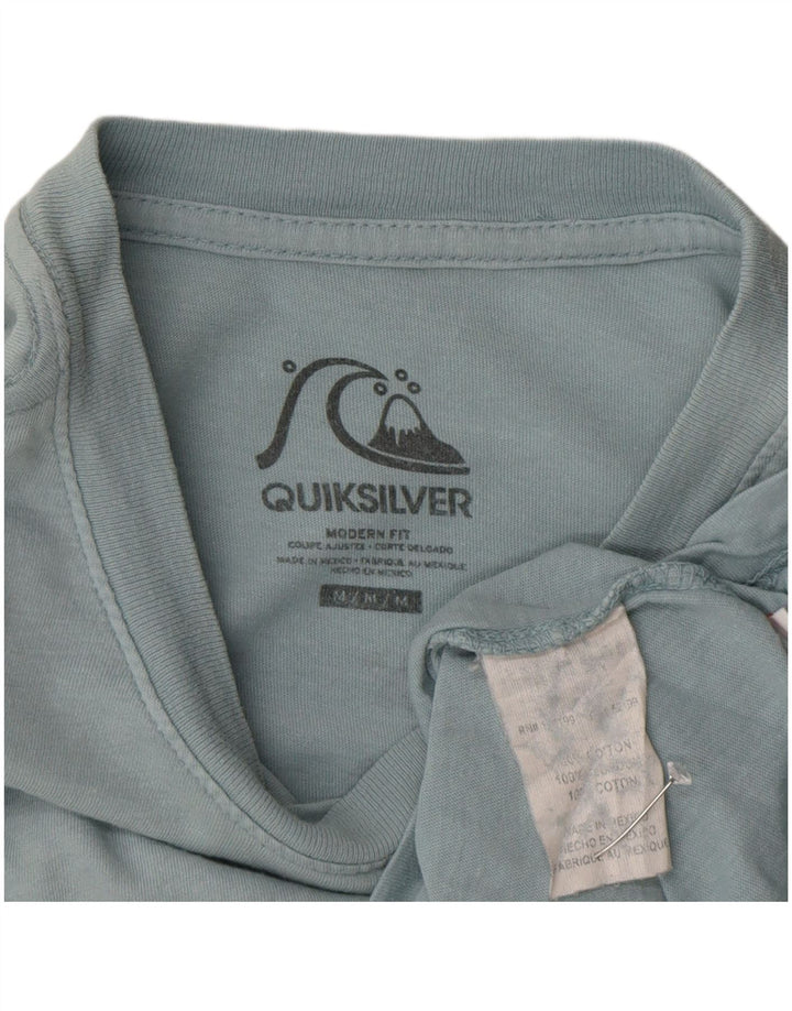 T-shirt grafica da uomo Quiksilver Modern Fit Top in cotone blu medio