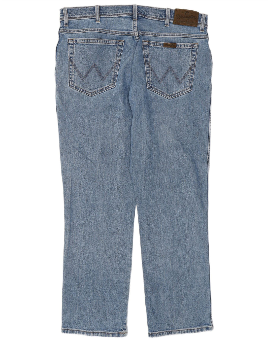 Jeans dritti da uomo Wrangler vestibilità regolare W36 L30 cotone blu