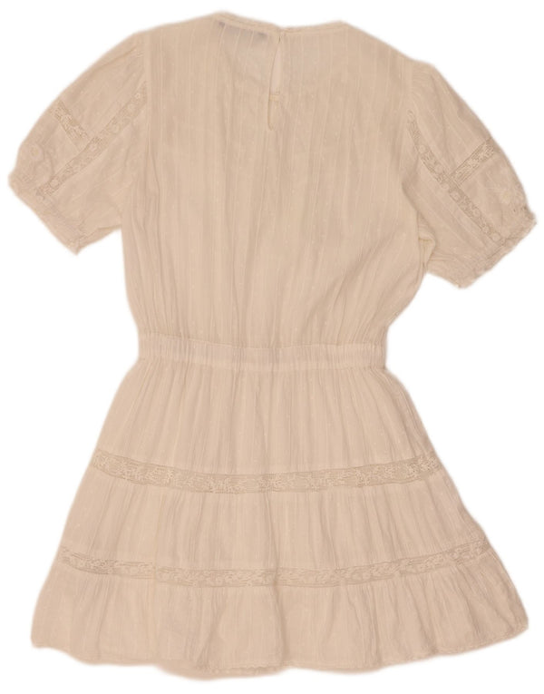 Abito a strati da donna Zara UK 10 piccolo in cotone bianco