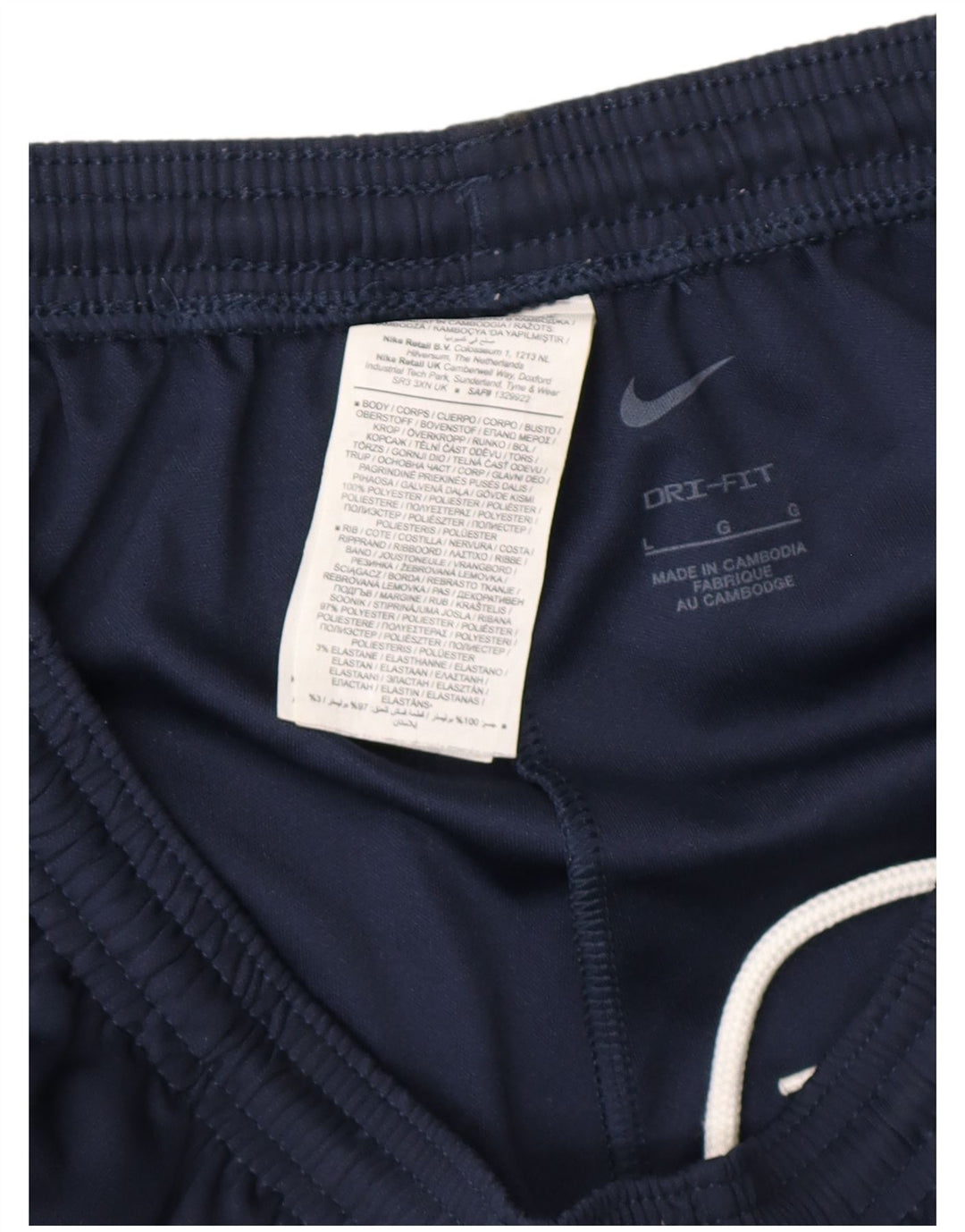 Pantaloni da tuta Nike Dri Fit da donna UK 14 Large in poliestere blu navy