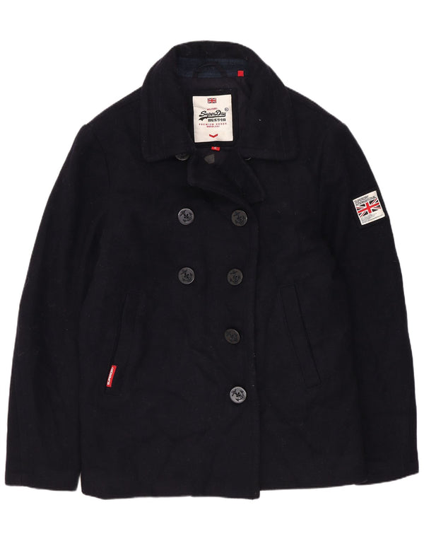 Cappotto da marinaio da donna Superdry UK 18 XL lana blu navy