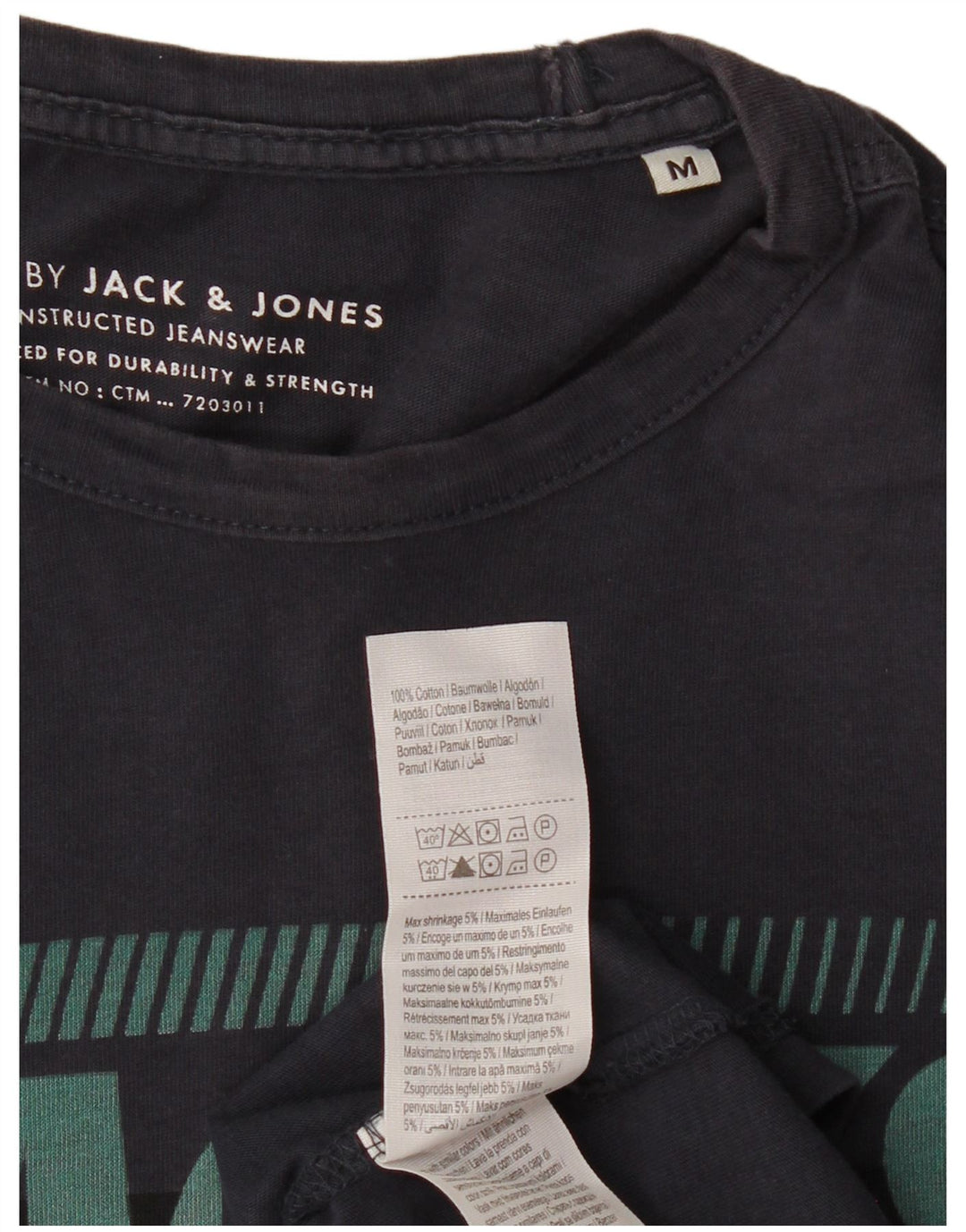 JACK & JONES T-shirt grafica da uomo in cotone medio blu navy