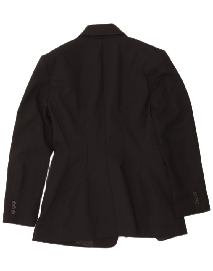 Giacca blazer a 2 bottoni da donna Zara UK 14 grande poliestere nero