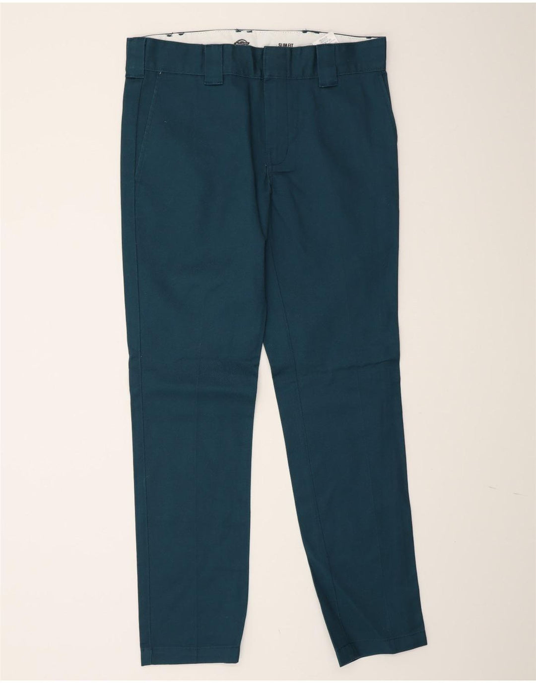 Pantaloni chino slim fit da uomo Dickies W32 L32 poliestere blu