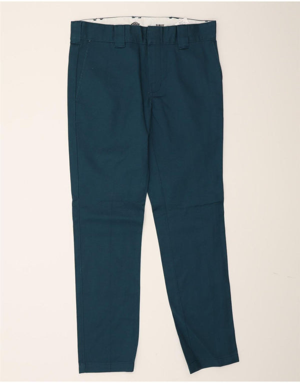 Pantaloni chino slim fit da uomo Dickies W32 L32 poliestere blu
