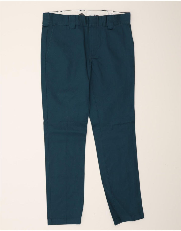 Pantaloni chino slim fit da uomo Dickies W32 L32 poliestere blu