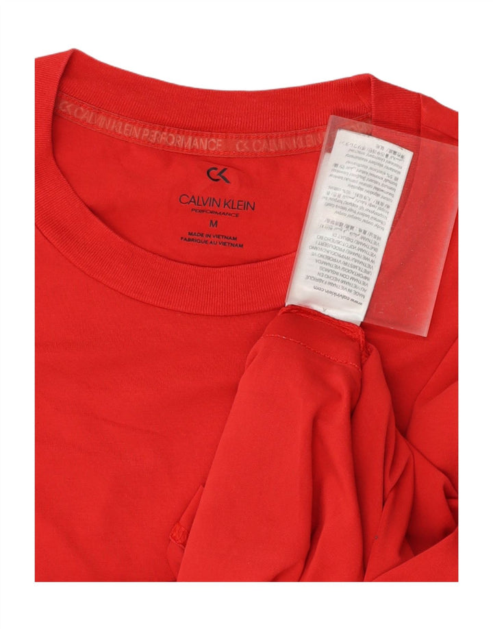 CALVIN KLEIN Mens T-Shirt Top Medium Red Cotton Vintage Calvin Klein and Second-Hand Calvin Klein from Messina Hembry 