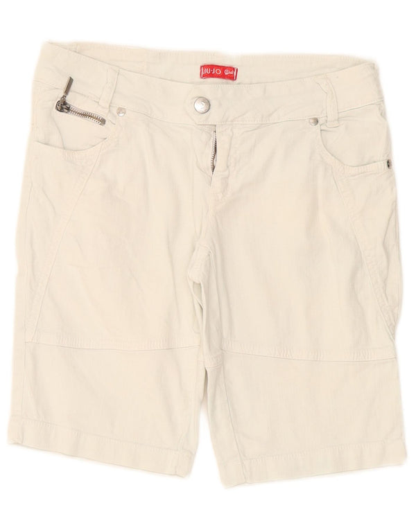 Pantaloncini Jeans Bambina Liu Jo 13-14 Anni W28 Cotone Bianco Sporco