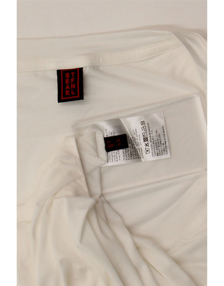 Canotta da donna Stefanel UK 14 Lyocell bianco medio