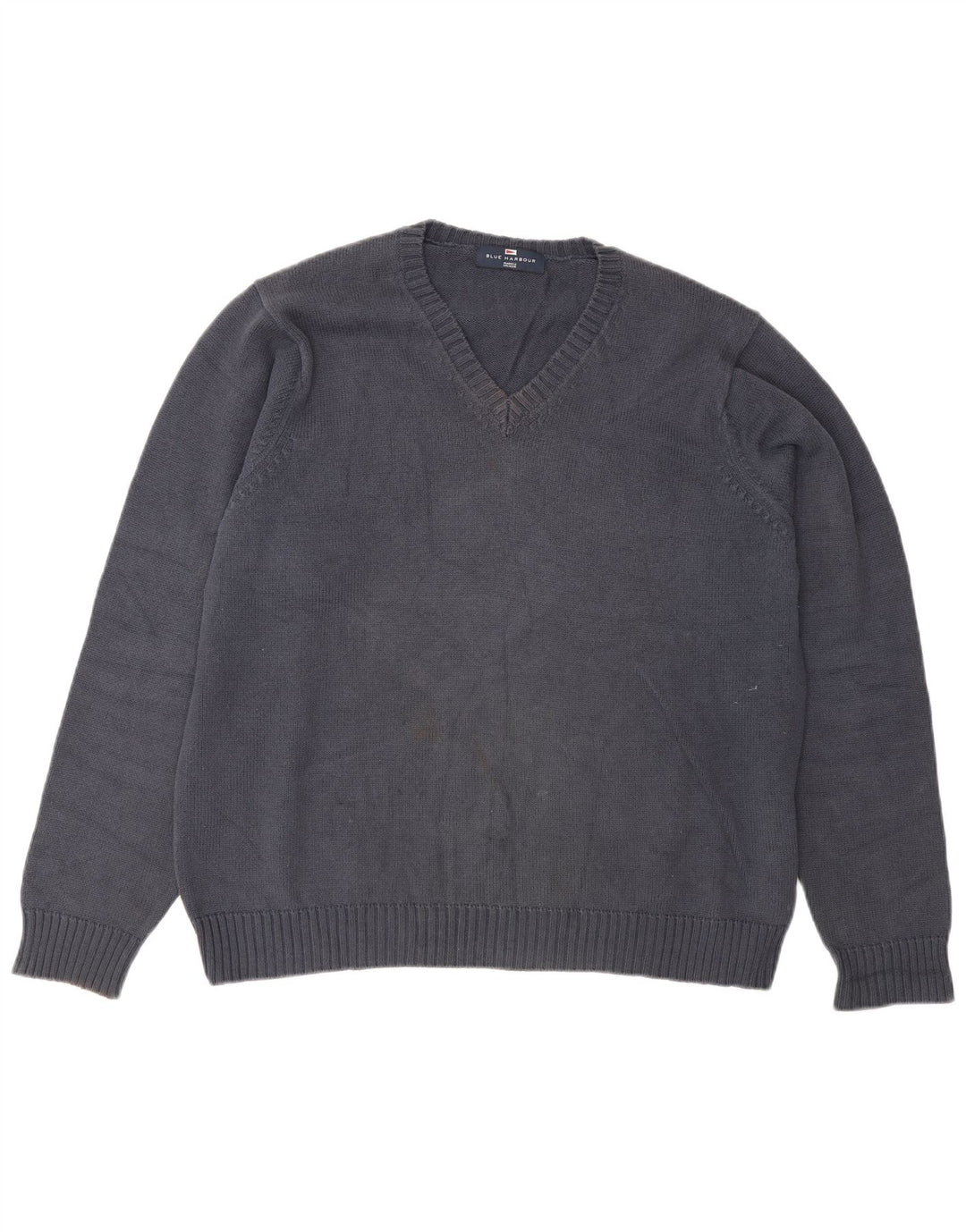 Maglione da uomo con scollo a V blu Harbour Marks & Spencer blu navy medio