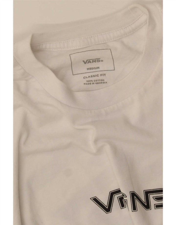 Vans Top grafico da uomo con vestibilità classica, manica lunga, cotone bianco medio