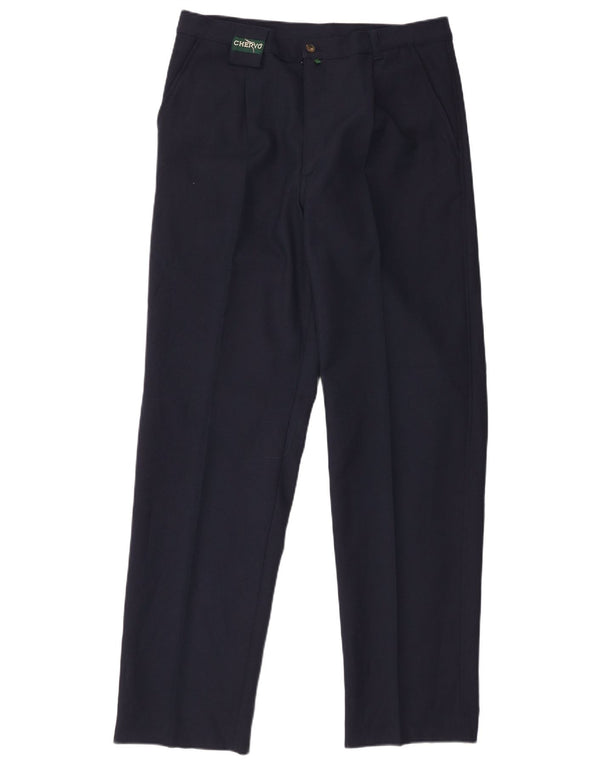 Pantaloni chino da uomo Chervo IT 50 Large W34 L33 poliestere blu navy