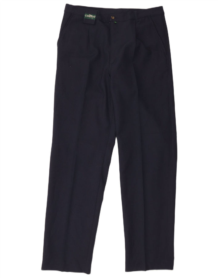 Pantaloni chino da uomo Chervo IT 50 Large W34 L33 poliestere blu navy