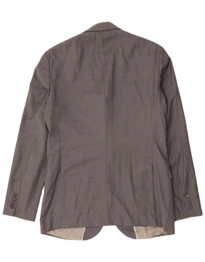 Giacca blazer slim fit da uomo a 2 bottoni French Connection IT 52 XL in lana grigia