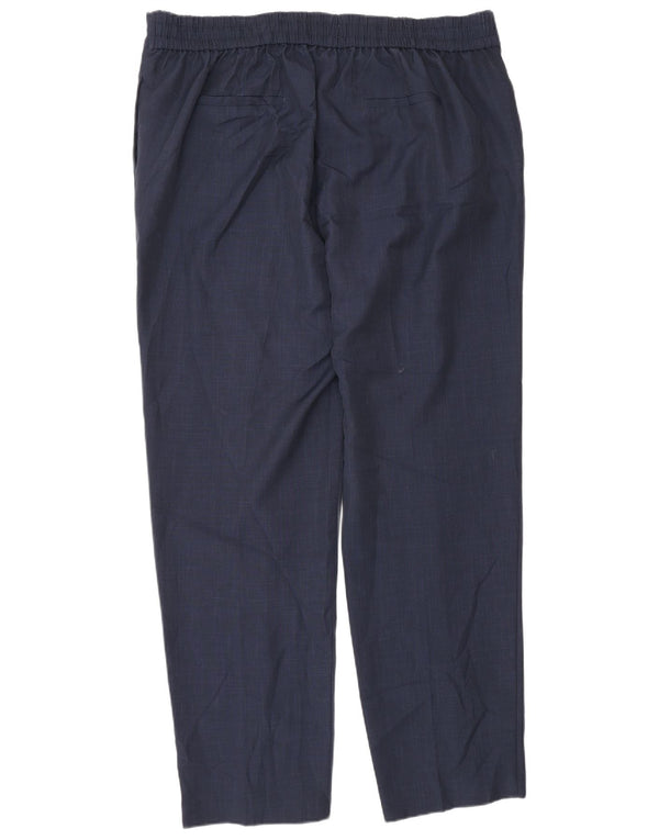 Pantaloni chino dritti da donna Marks & Spencer UK 18 XL W36 L30 Blu navy