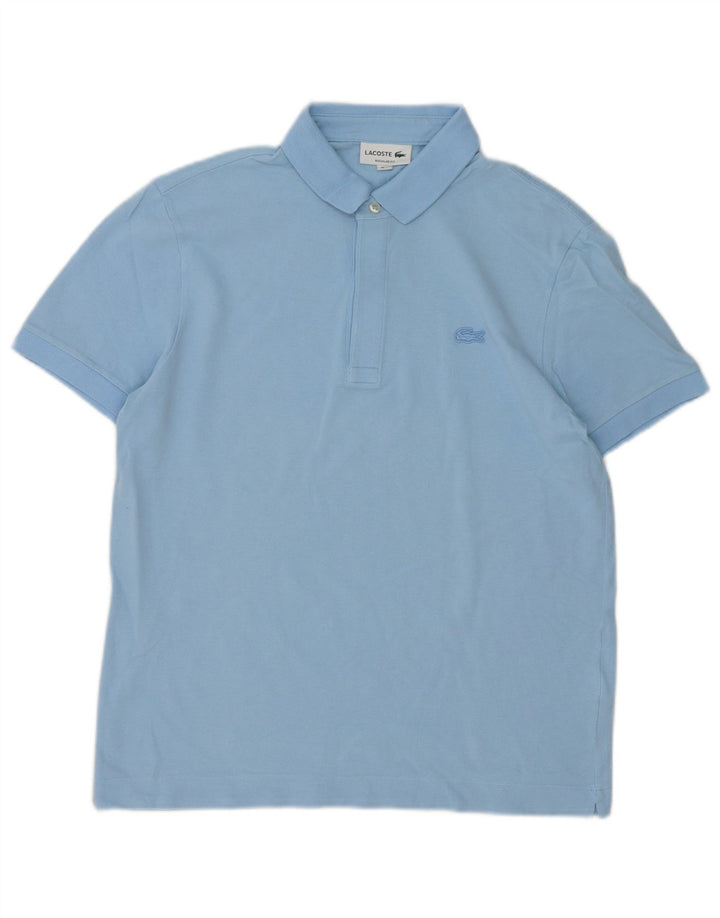 Polo da uomo Regular Fit Lacoste taglia 4 in cotone blu medio