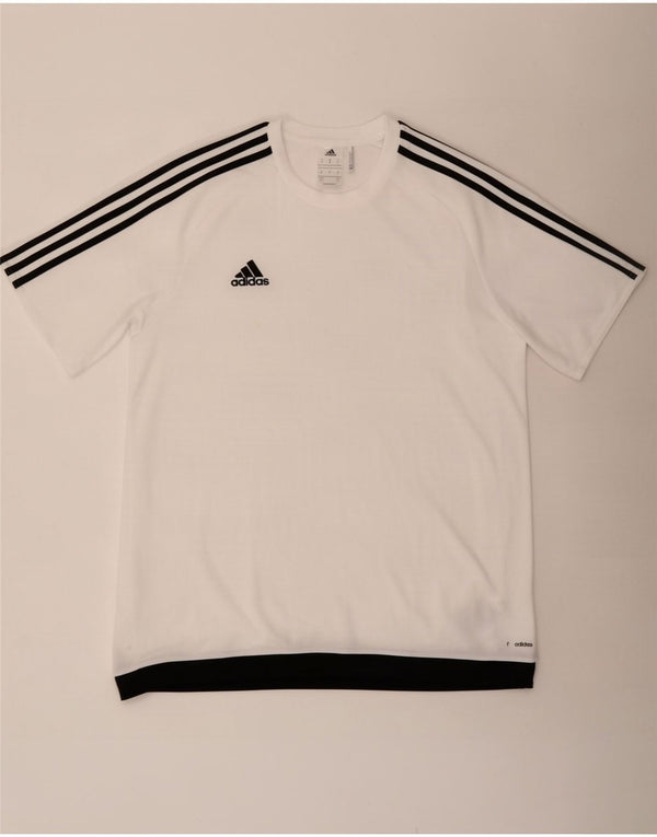 T-shirt Adidas da uomo Climalite Top XL poliestere color block bianco