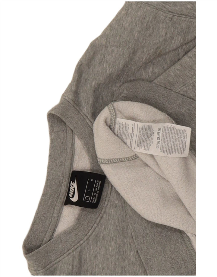 Felpa da uomo Nike Maglione grande in cotone chiazzato grigio