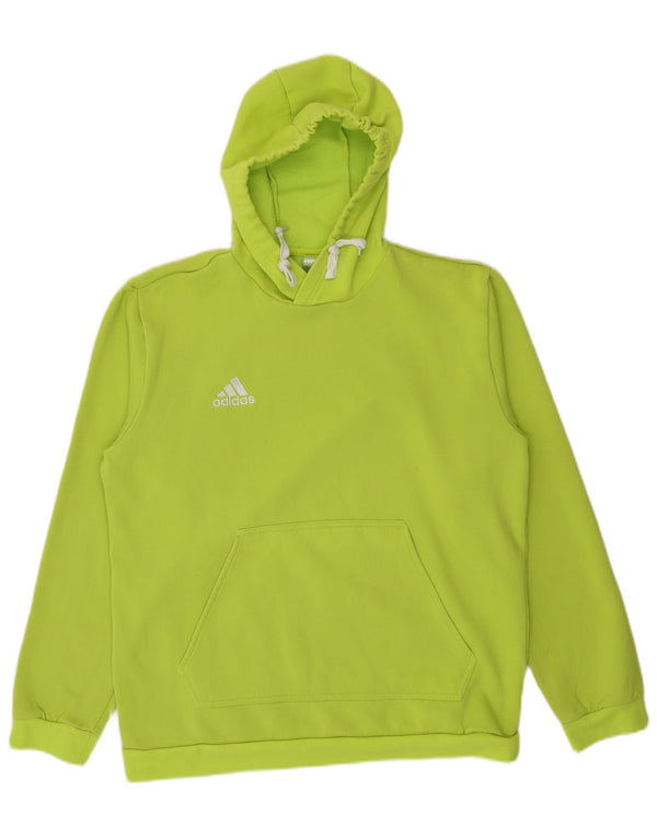 Felpa con cappuccio da uomo Adidas Large in cotone verde