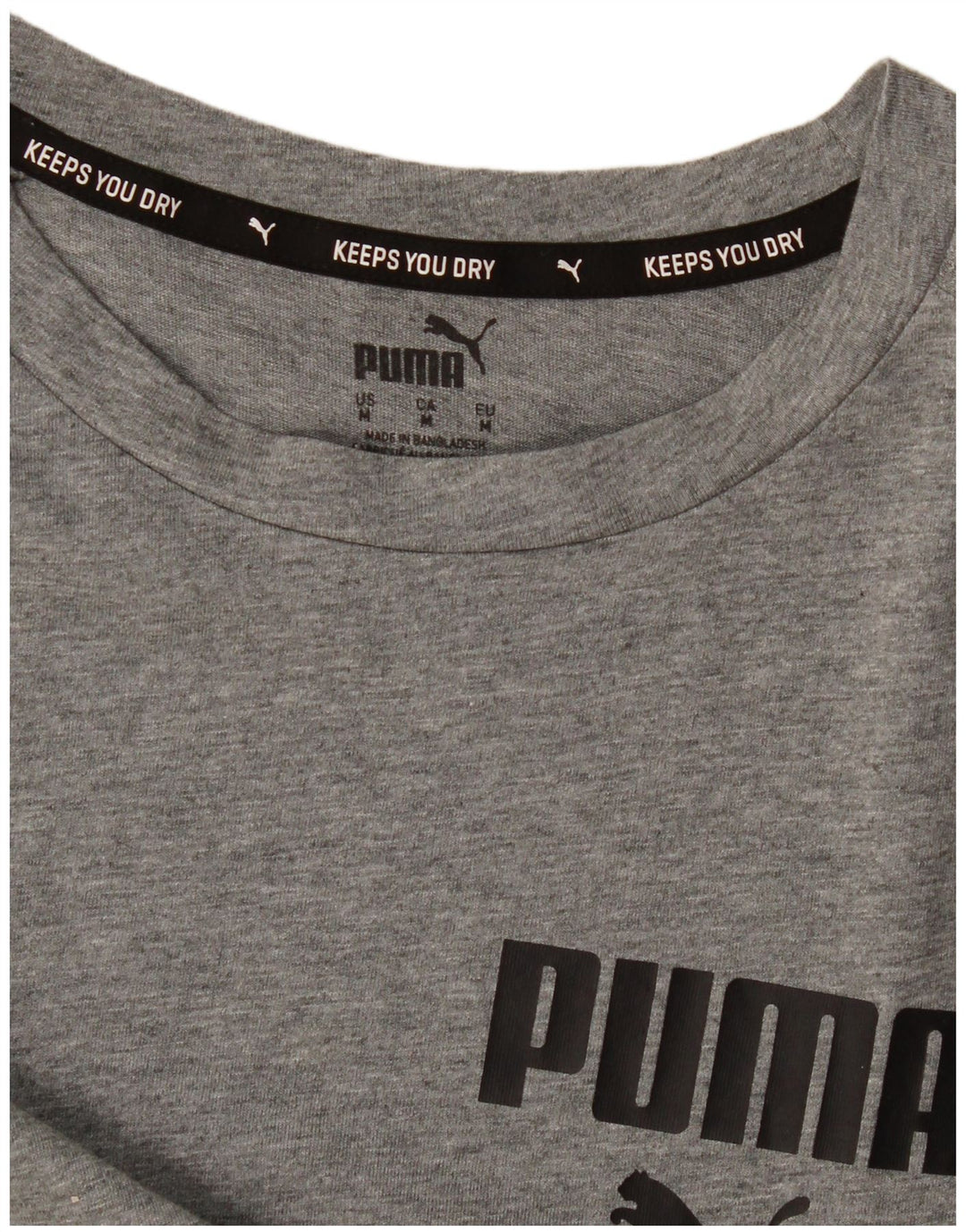 T-shirt grafica da uomo Puma Top grigio medio chiazzato