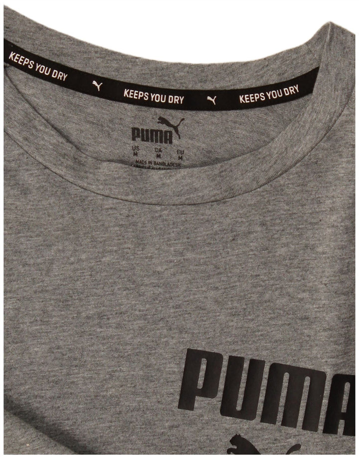 T-shirt grafica da uomo Puma Top grigio medio chiazzato