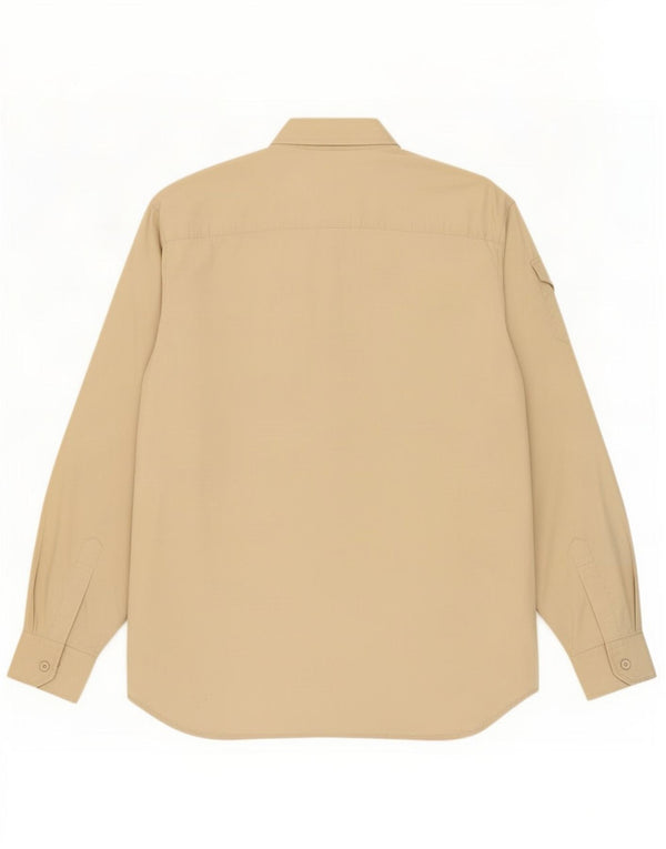 Camicia Militare Da Uomo Gas Large In Cotone Beige