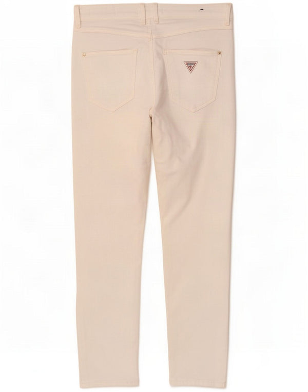 Guess Jeans skinny crop a vita alta da donna W30 L23 Cotone bianco