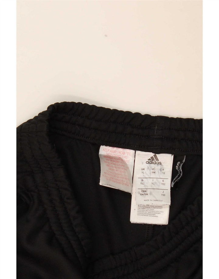 Pantaloni della tuta Adidas Climalite da ragazzo 11-12 anni in poliestere nero