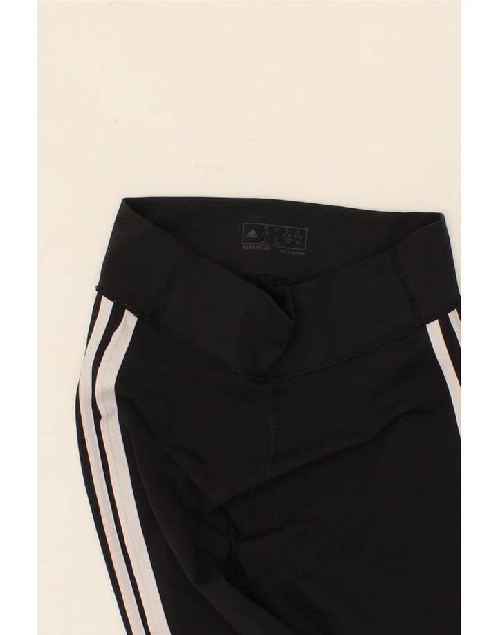 ADIDAS Womens Leggings UK 8/10 Small Black Vintage Adidas and Second-Hand Adidas from Messina Hembry 
