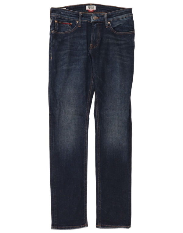Jeans slim da uomo Tommy Hilfiger W32 L32 cotone blu navy