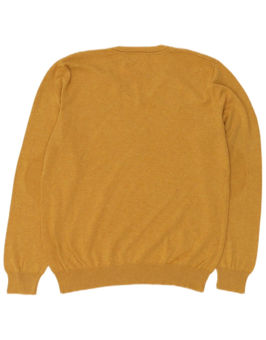LACOSTE Maglione da uomo con scollo a V taglia 5 grande in cotone giallo