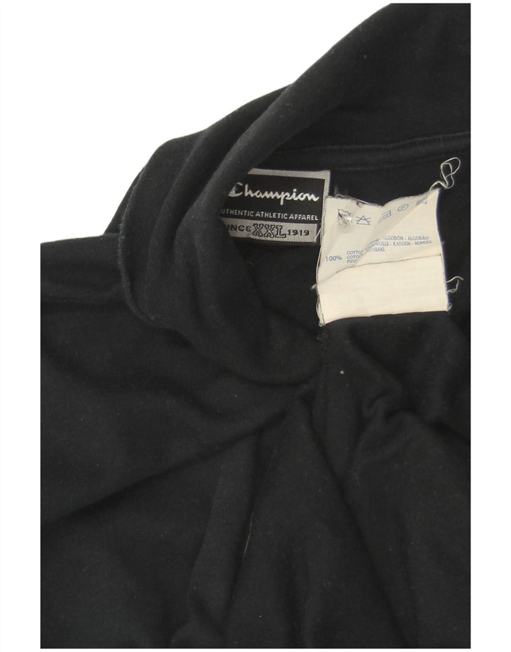 Top da uomo a maniche lunghe Champion 2XL cotone nero