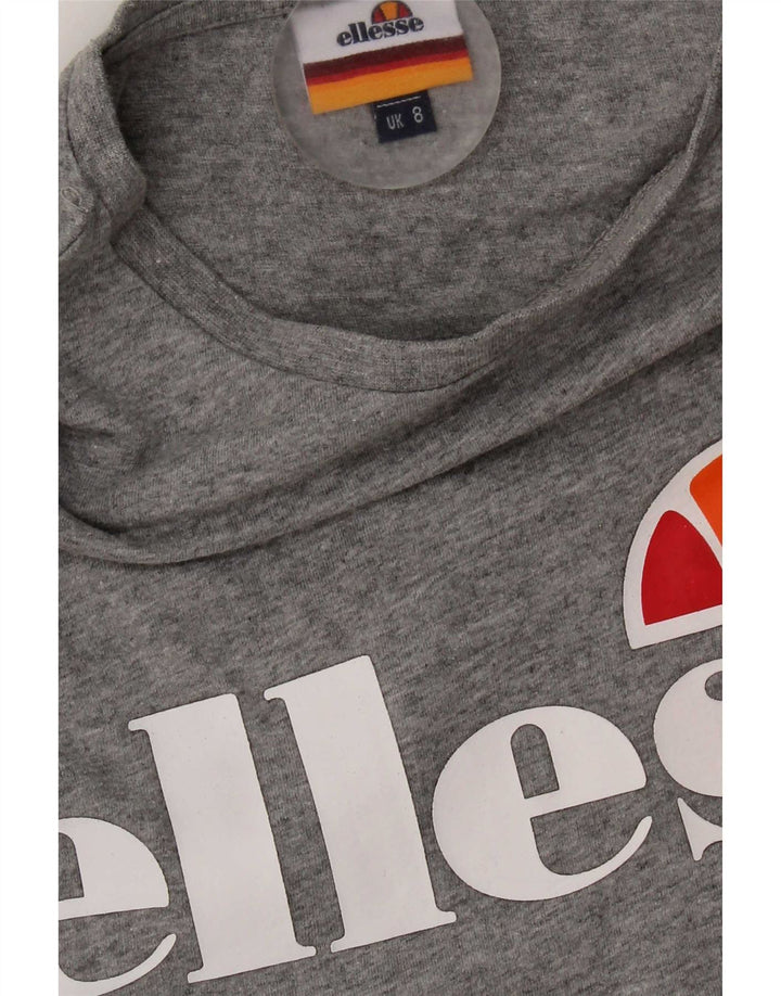 T-shirt grafica da donna Ellesse Top UK 8 Small Grigia