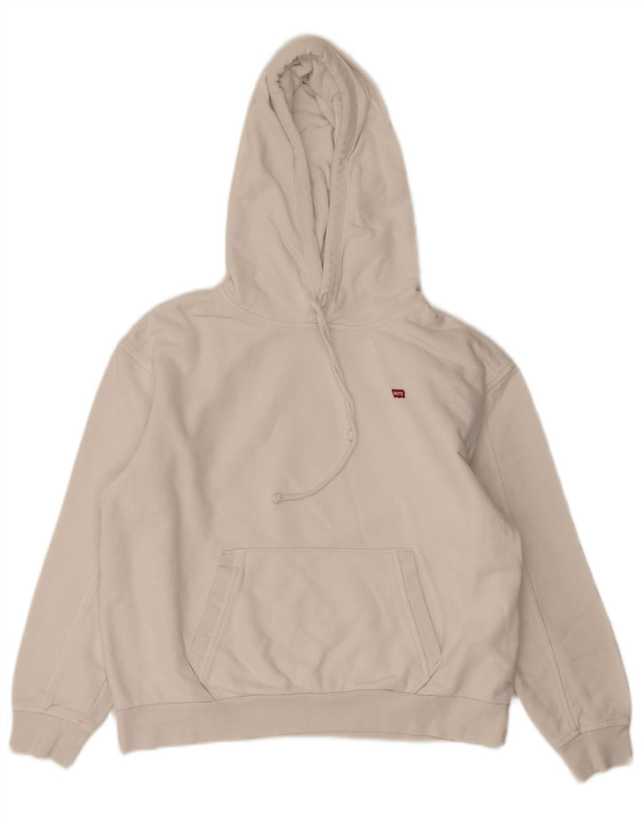 Maglione oversize con cappuccio da uomo Levi's XS in cotone bianco