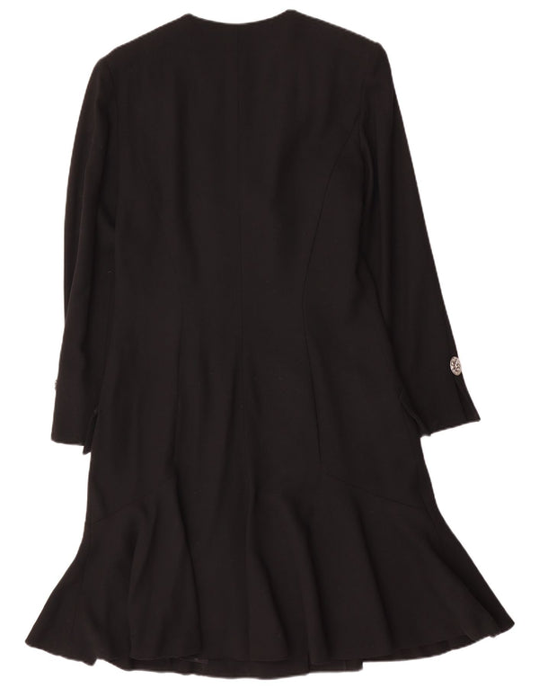 Abito camicia a maniche lunghe da donna Soprano UK 14 Lana nera media