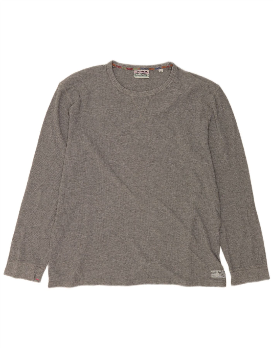 SCOTCH & SODA Top da uomo a maniche lunghe 2XL in cotone grigio