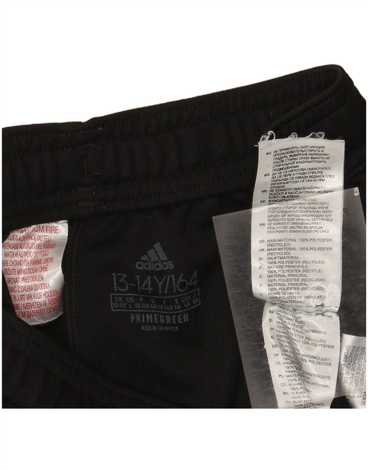 Pantaloni della tuta Adidas Aeroready da ragazzo 13-14 anni in poliestere nero