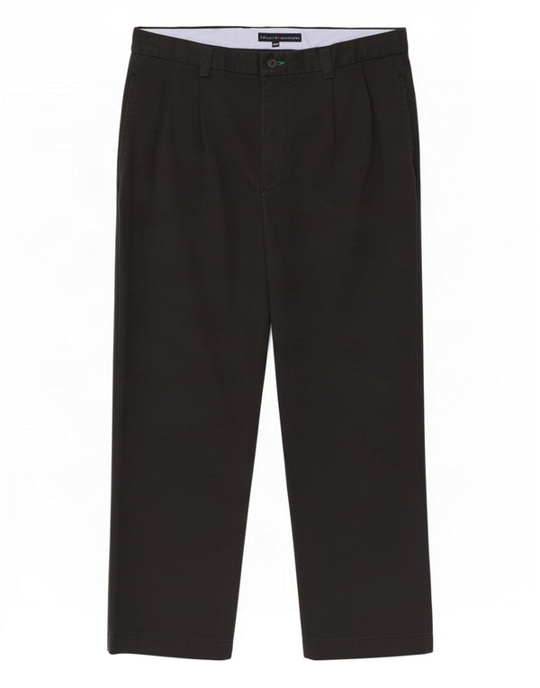 Pantaloni chino dritti da uomo Tommy Hilfiger W34 L27 cotone blu navy