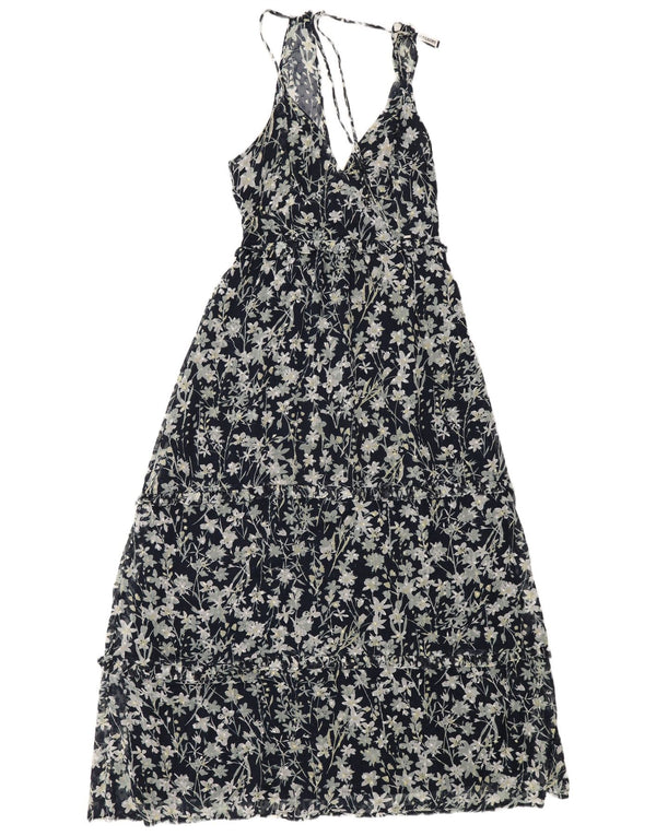 Abito lungo senza maniche da donna Superdry UK 10 Small Blu navy floreale bohémien