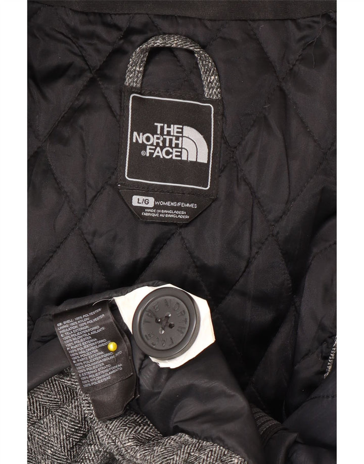 Bomber con cappuccio da donna The North Face UK 16 Large Grey Herringbone