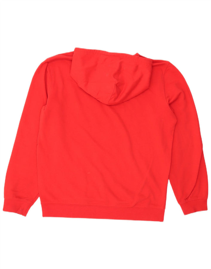 Felpa con cappuccio grafica da uomo Champion Large rossa