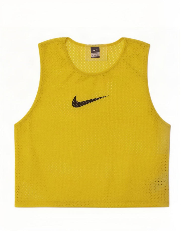 Canotta grafica Nike da uomo, grande, in poliestere giallo