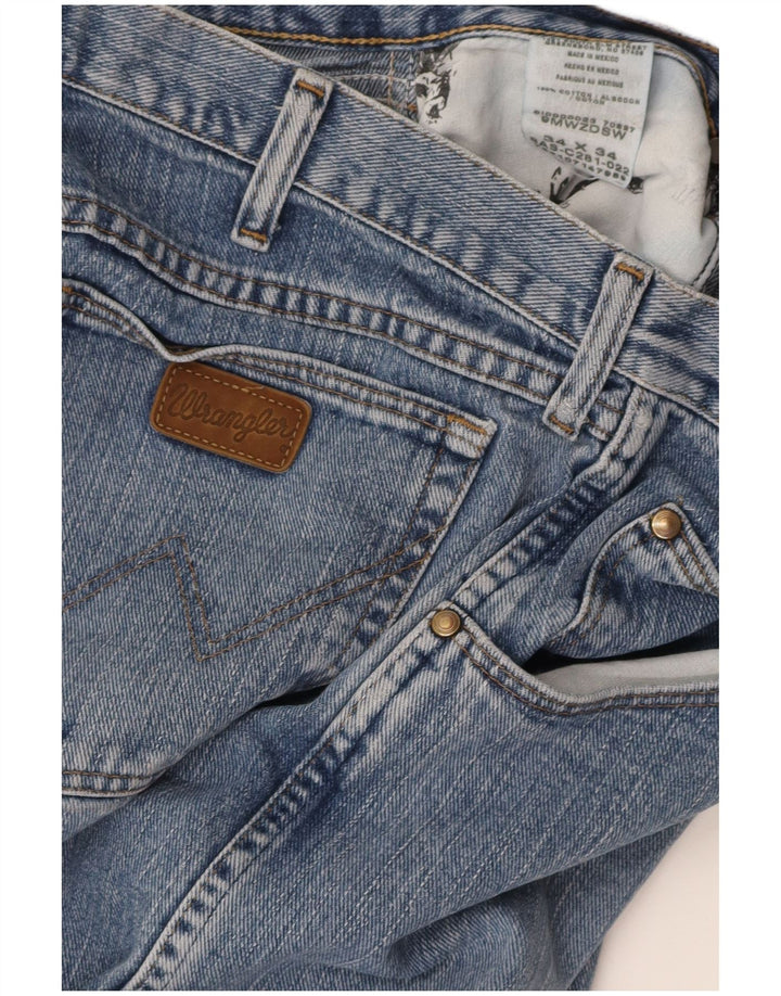 WRANGLER Mens Straight Jeans W34 L34 Blue Cotton