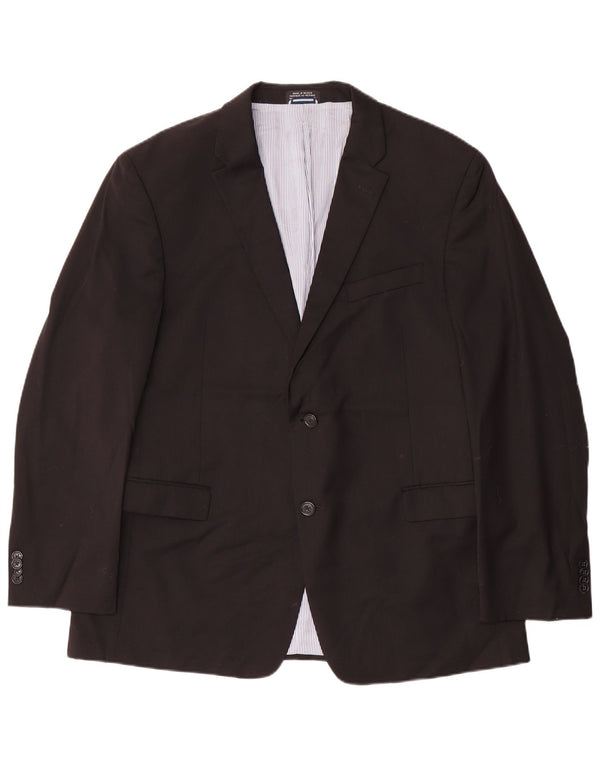 Giacca blazer a 2 bottoni da uomo Tommy Hilfiger UK 44 2XL lana nera