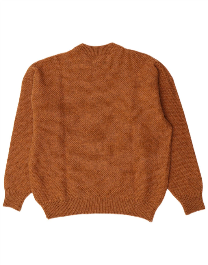 Maglione maglione girocollo da uomo Think Pink IT 52 grande acrilico marrone