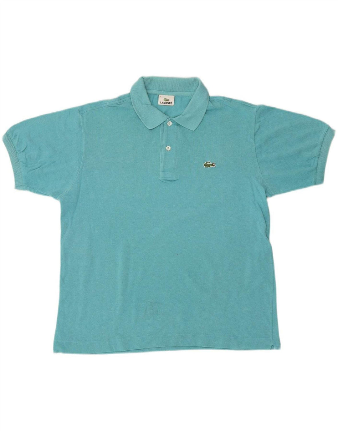 LACOSTE Mens Polo Shirt Size 4 Medium Blue Cotton