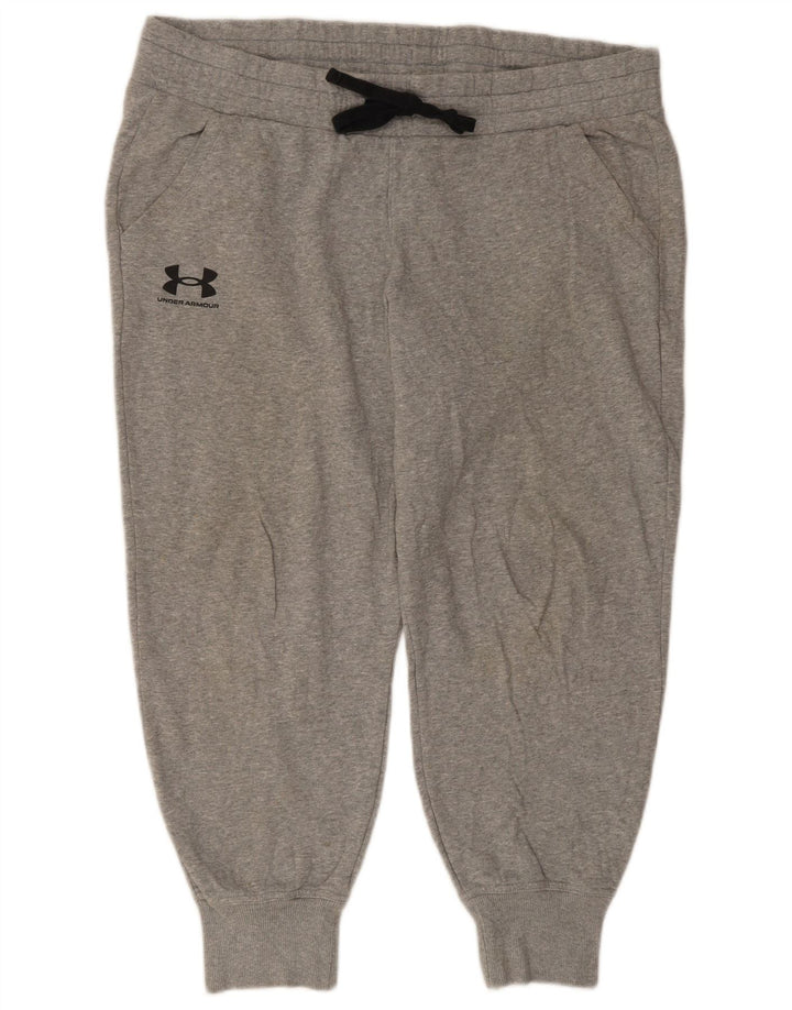 UNDER ARMOUR Mens Tracksuit Trousers Joggers XL  Grey Cotton
