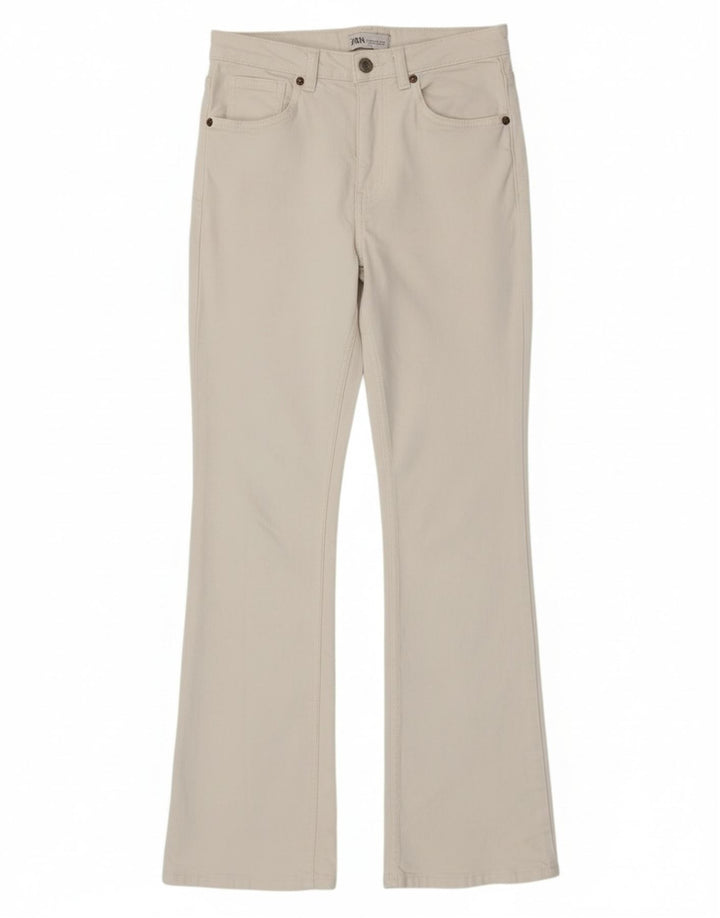 Jeans svasati da donna Zara EU 36 XS W26 L32 Bianco