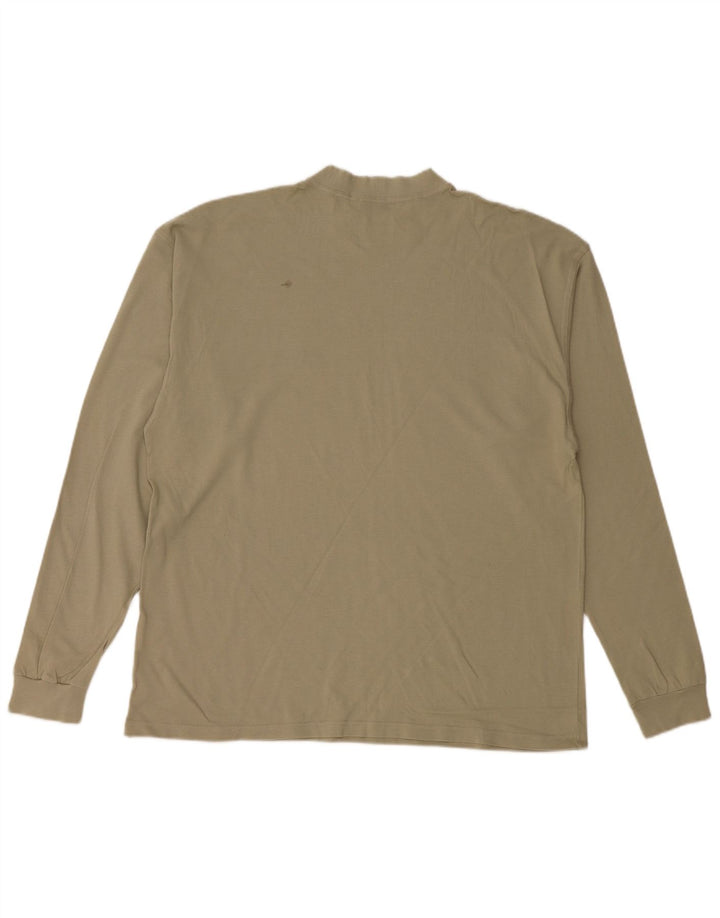 SERGIO TACCHINI Top da uomo a manica lunga grande in cotone kaki