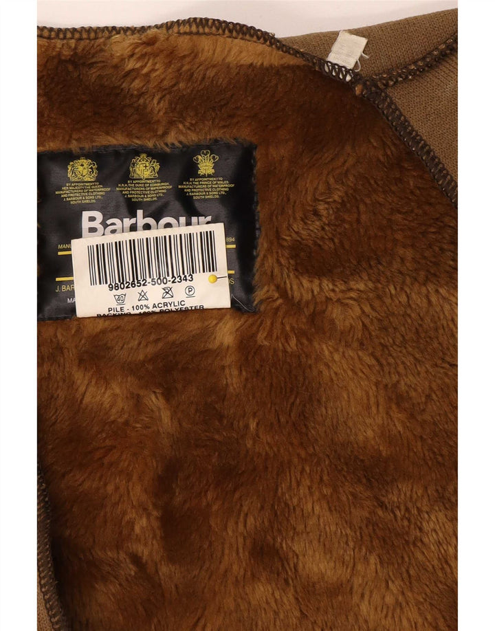 Barbour Mens Sherpa Liner Gilet Taglia 52 Grande Acrilico Marrone